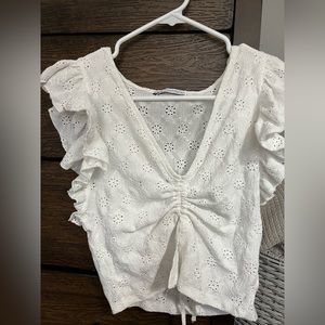 Zara eyelet top